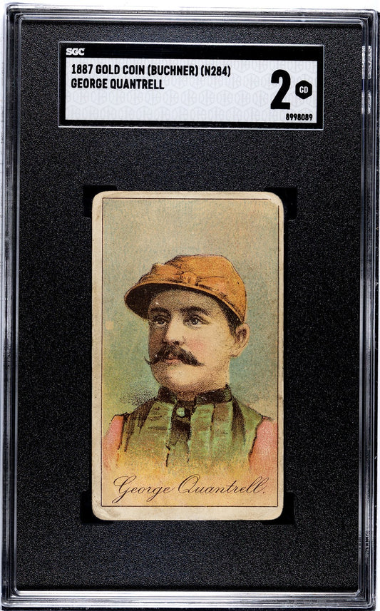 1887 N284 Buchner Gold Coin JOCKEY George Quantrell (SGC 2 GD) Rare0