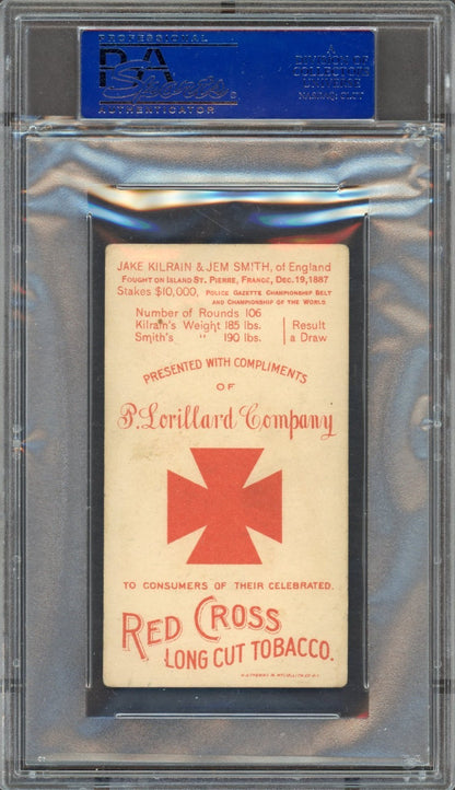 1893 N266 Boxing Positions Red Cross (PSA 4 VG/EX) HOF Jake Kilrain/Jem Smith1
