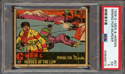 1936 G-Men & Heroes of the Law #57 Mining For Murder (PSA 5 EX) KEY Rare Number0
