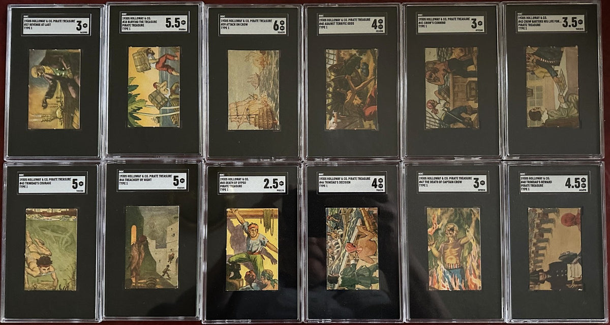 1930s Holloway's R110 "Pirate Treasure" Cards Complete set (48) SGC-Graded6