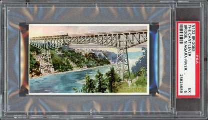 1890 N102 Honest Long Cut BRIDGES (PSA 5 EX) Cantilever Bridge, Niagara River0