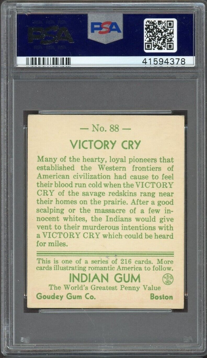 1933 Goudey Indian Gum (Series of 216) #88 Victory Cry (PSA 5 EX)