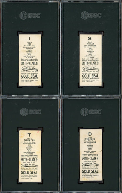 1920 F57 "Our Gang" Smith's Ice Cream Rare SGC-Graded Collection of 12 Cards6