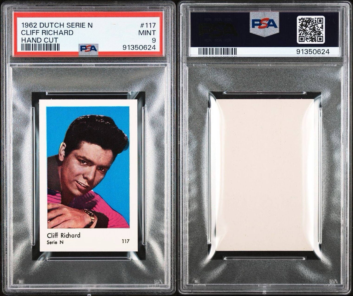 1962 Dutch Serie N Hand Cut CLIFF RICHARD #117 (PSA 9 MT)1