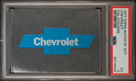 1977 Topps Autos of 1977 Foil Stickers (PSA 5 EX) CHEVROLET0
