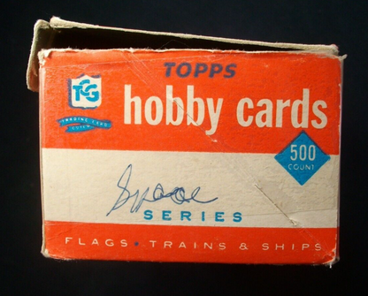 1959/1960? Topps VENDING BOX Empty 500 Count RARE "Space Cards" Written in Pen1