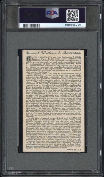 1888 N114  DUKE Sons & CO. HISTORIES OF GENERALS  (PSA 2 GD) W. S. Rosencrans1