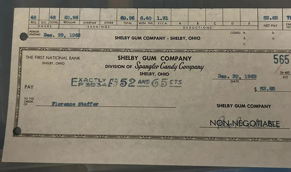 Shelby Gum Company 1924 Stock Certificate, Letterhead, Checks3