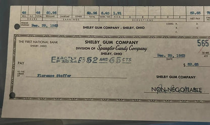 Shelby Gum Company 1924 Stock Certificate, Letterhead, Checks3