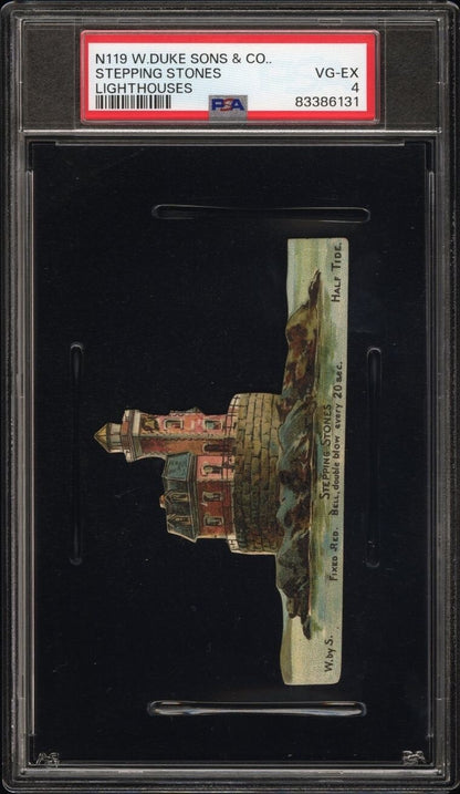 N119 Duke Honest Long Cut Tobacco 1890 Lighthouses (PSA VG/EX) Stepping Stones0