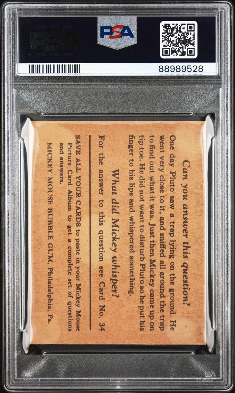 1935 R89 Mickey Mouse Gum Card #33 Do You Belong To... (PSA 2.5 Good+) Type II