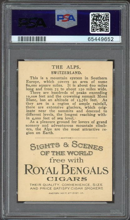 1911 T99 Sights & Scenes of the World THE ALPS (PSA 8 NM/M) Rare1