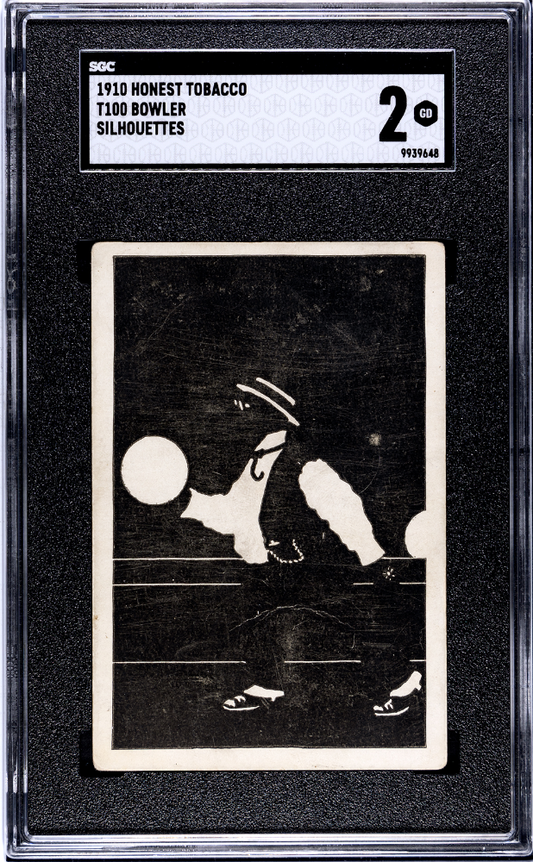 1910 Honest T100 Silhouettes BOWLER (SGC 2 GD) Scarce Bowling Card (Pop 1)0