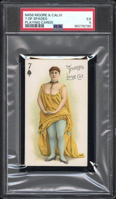 1890 N458 Moore & Calvi Playing Cards (PSA 5 EX) 7 of Spades0