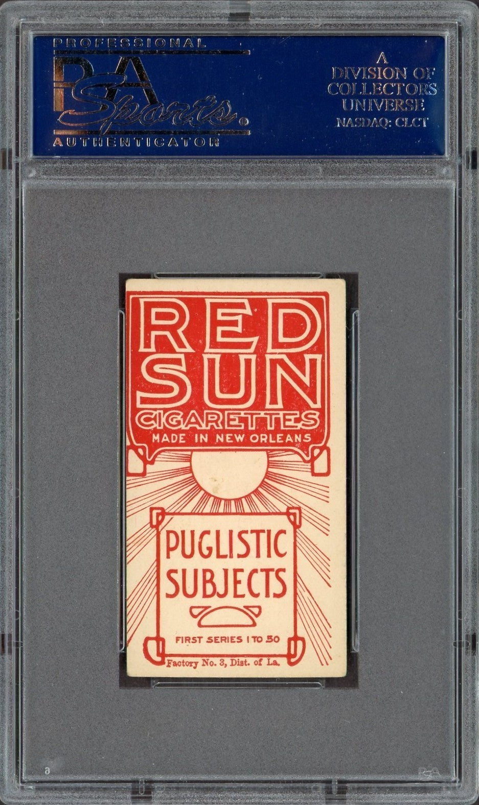 1908 T226 Red Sun Pugilistic Subjects BILL PAPKE (PSA 4 VG/EX) World Champ HOF1