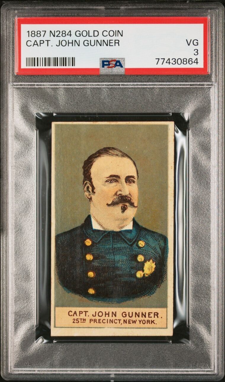 1888 Buchner N284 Police Inspectors Captains PSA 3 VG HIGHEST Capt. John Gunner