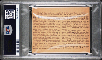 1936 G-Men & Heroes #349 Crushing The Cry Baby Bandits (PSA 5 EX) High Number1