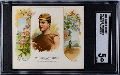 Set of (8) 1888 N43 Allen & Ginter World Champions CYCLISTS (SGC GRADED) 4.62511