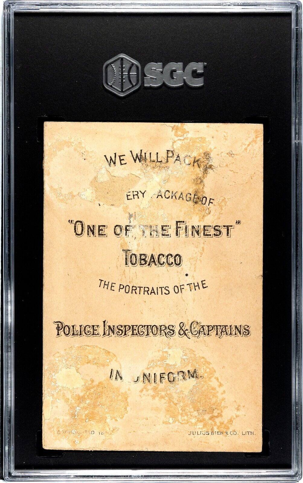 1888 Buchner N288 Police Inspectors & Captains & Fire Chiefs (SGC 1) Wm. Meakim