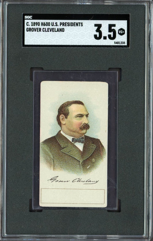 1889 90 H600 U.S. Presidents Grover Cleveland (SGC 3.5 VG+) Blank Back0
