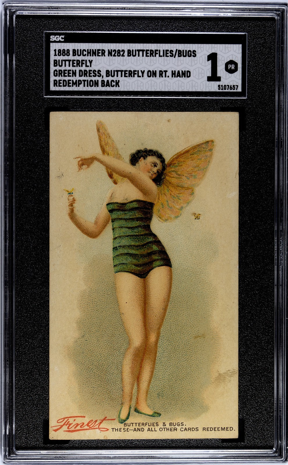 1887 N282 Buchner Butterflies/Bugs (SGC 1 PR) Rare "Butterfly"0