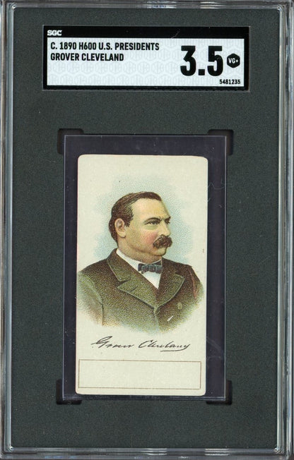 1889 90 H600 U.S. Presidents Grover Cleveland (SGC 3.5 VG+) Blank Back0