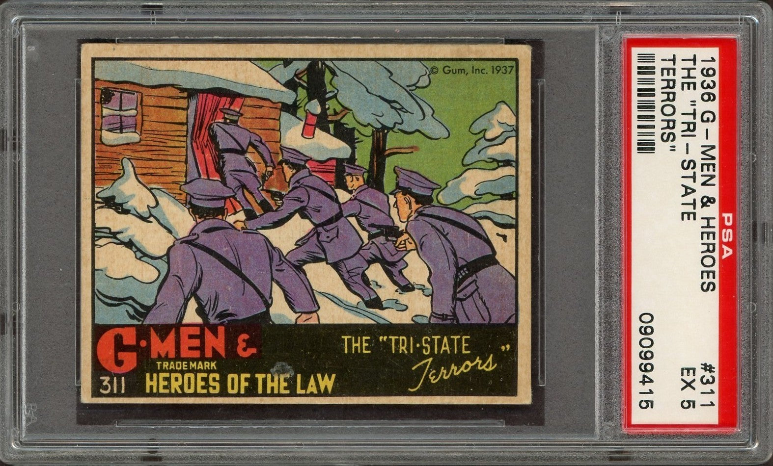 1936 G Men & Heroes #311 The "Tri State Troopers" (PSA 5 EX) High Number0