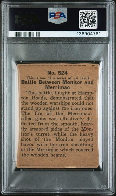 1930 R127 Naval Series of 24 (PSA 2 GD) Battle Between Monitor and Merrimac1