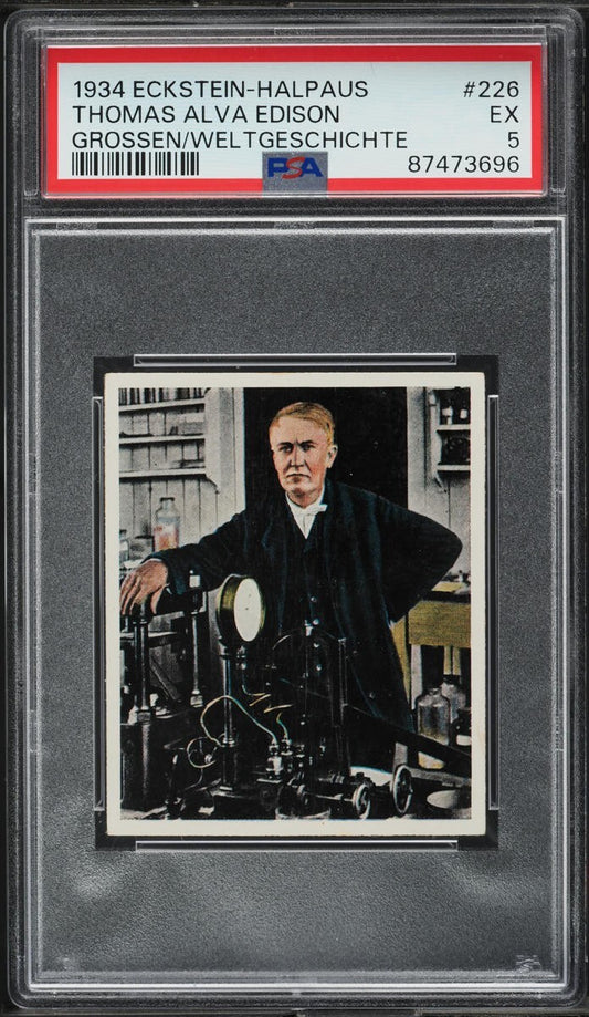 1934 Eckstein Halpaus #226 Thomas Alva Edison (PSA 5 EX) Inventor0
