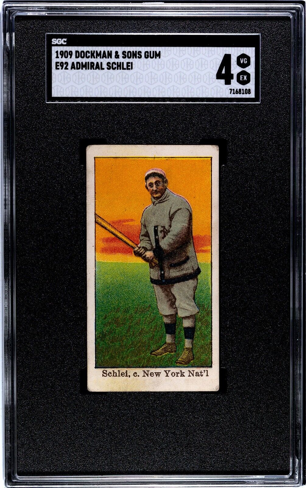 1909 E92 Dockman & Sons Admiral Schlei (SGC 4 VG/EX) New York Nat'l