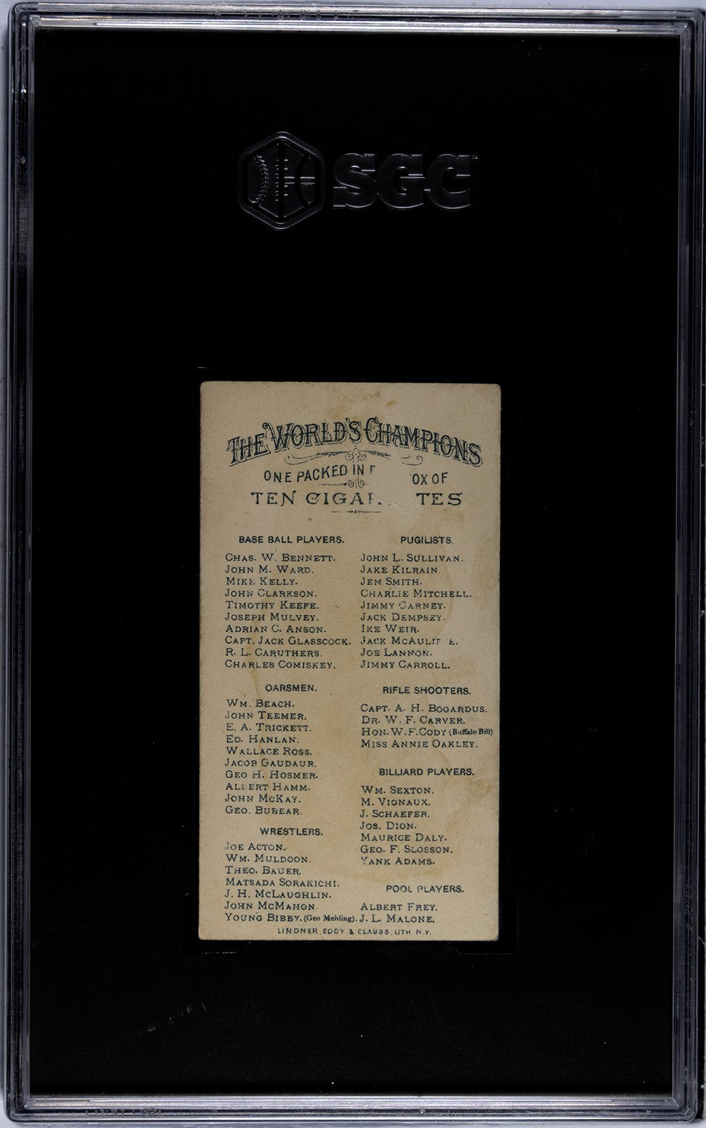 1887 Allen & Ginter N28 World's Champions Tobacco (SGC 3 VG) Jem Smith1