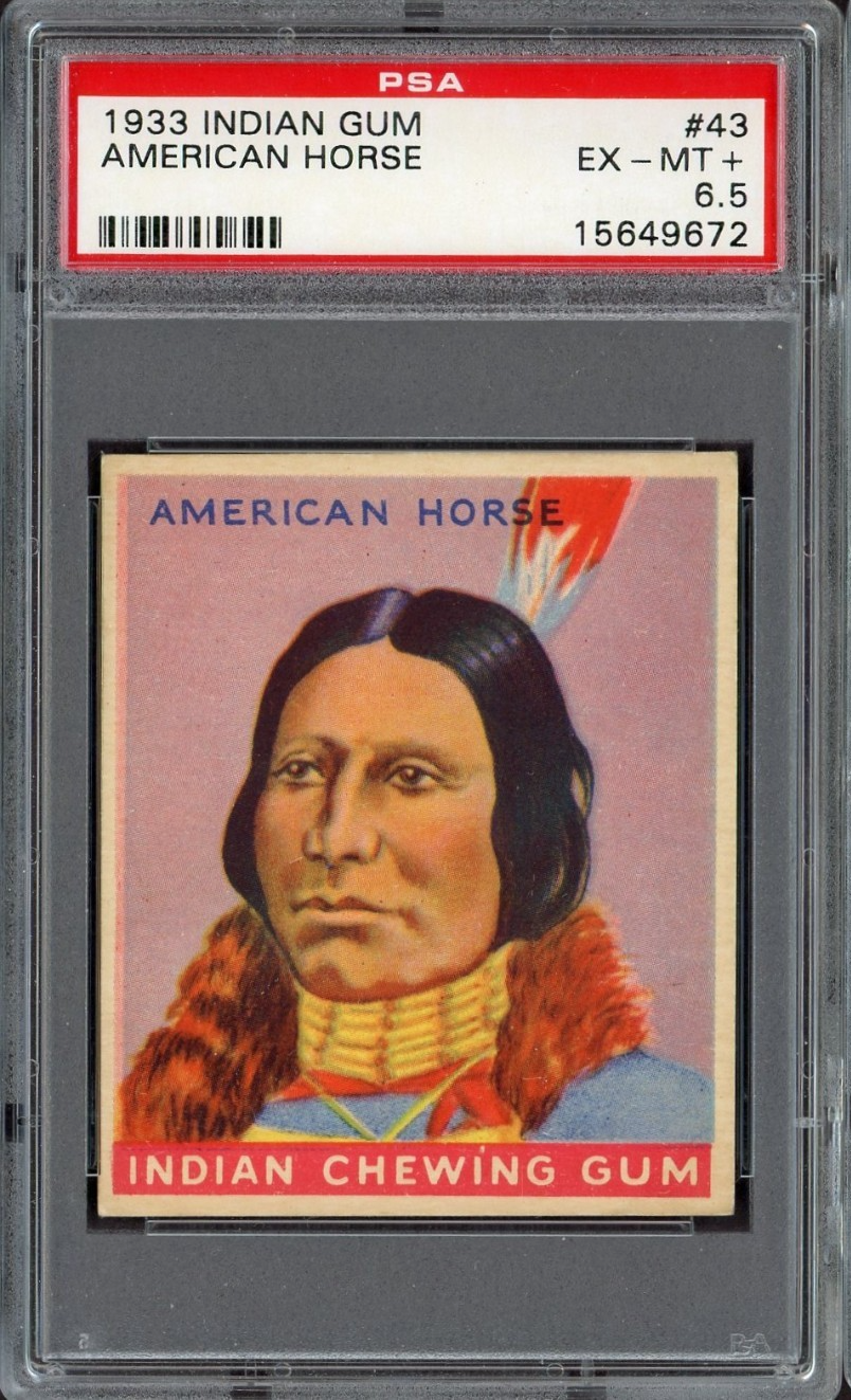 1933 Goudey INDIAN GUM (Series of 192) #43 American Horse (PSA 6.5 EX/MT+)0