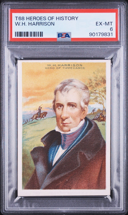 1911 T68 Heroes of History (PSA 6 EX/MT) President William H. Harrison0