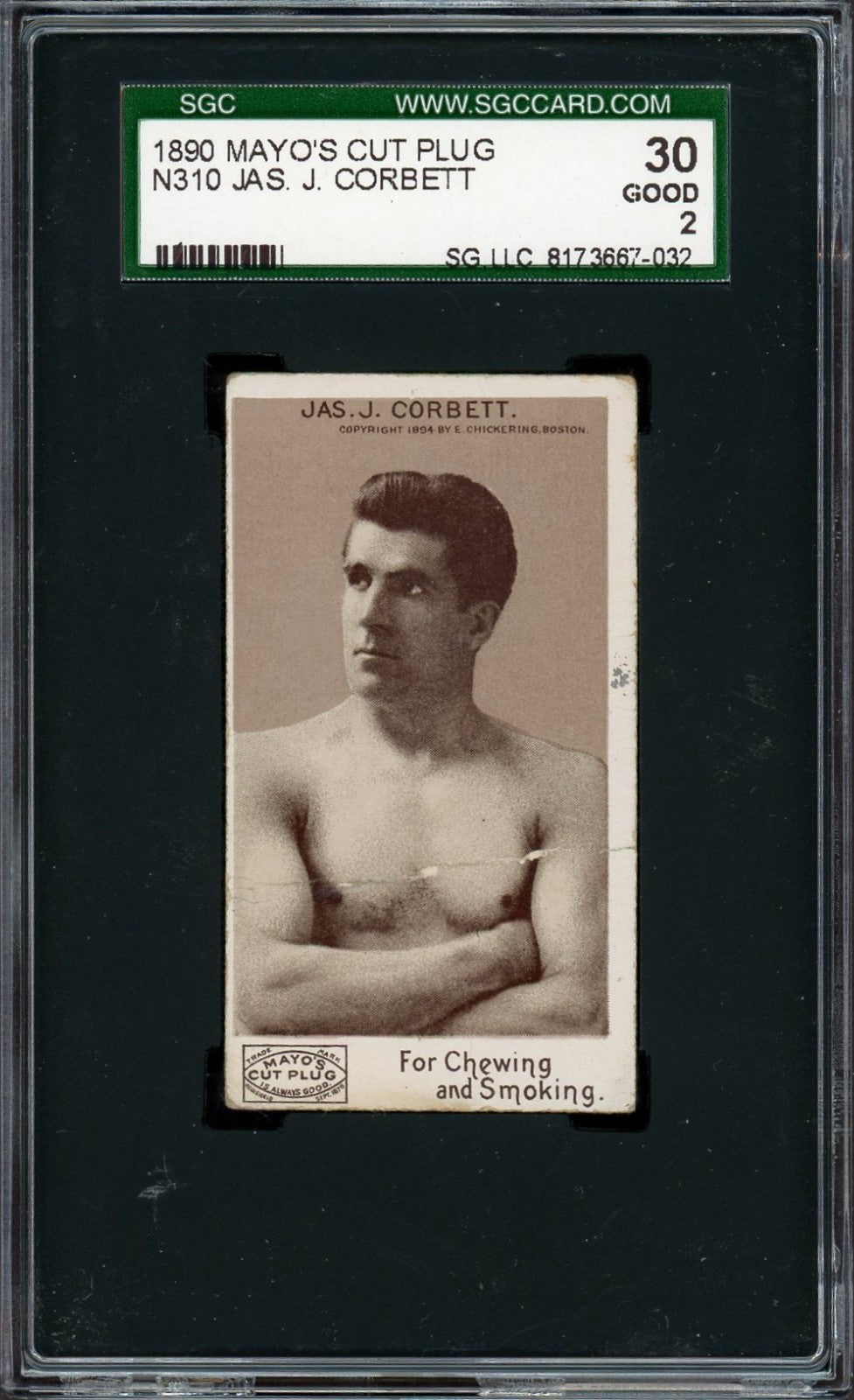 1890 N310 Mayo’s Cut Plug World Heavyweight Champion JAMES CORBETT (SGC 2 G) hof0