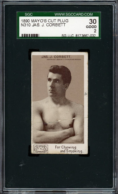 1890 N310 Mayo’s Cut Plug World Heavyweight Champion JAMES CORBETT (SGC 2 G) hof0