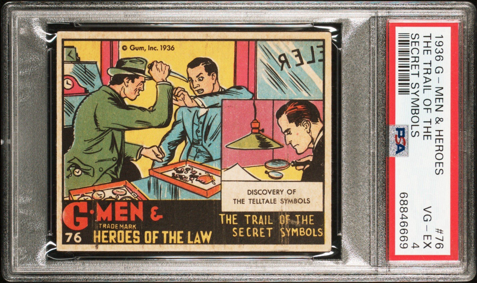 1936 G Men & Heroes of the Law #76 Trail Secret Symbols (PSA 4 VGEX) Rare Number0