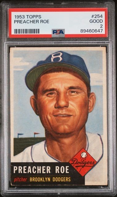 1953 Topps Baseball #254 Preacher Roe (PSA 2 GD)0