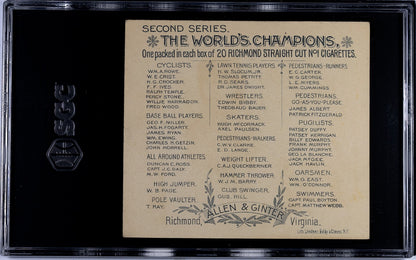 Set of (8) 1888 N43 Allen & Ginter World Champions CYCLISTS (SGC GRADED) 4.62514