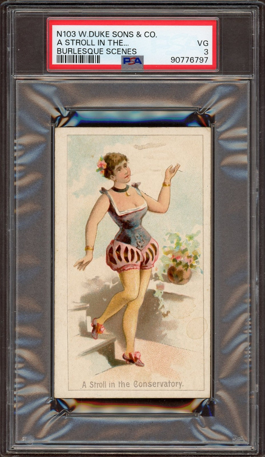 N103 W. Duke Sons & Co Burlesque Scenes (PSA 3 VG) A Stroll In The Conservatory0