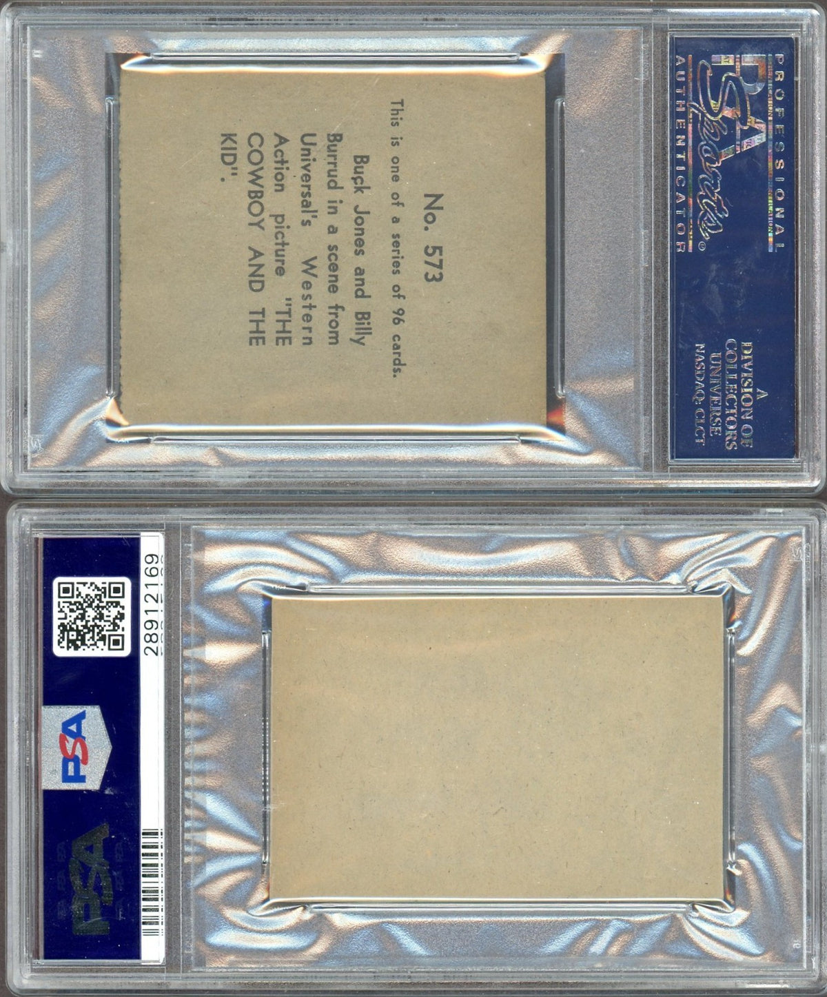 Pair of Movie Stars and Scenes STRIP CARDS 1929 (PSA Graded) R134 (4); R94-2 (5)1