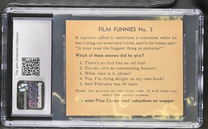 R48-1 Gum Inc. 1935 "Film Funnies" (CGC 4 VG/EX) #3 Jimmy Durante