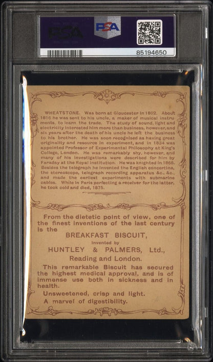 1900 HUNTLEY & PALMERS Inventors CHARLES WHEATSTONE (PSA 3 VG) Only 1 Graded1