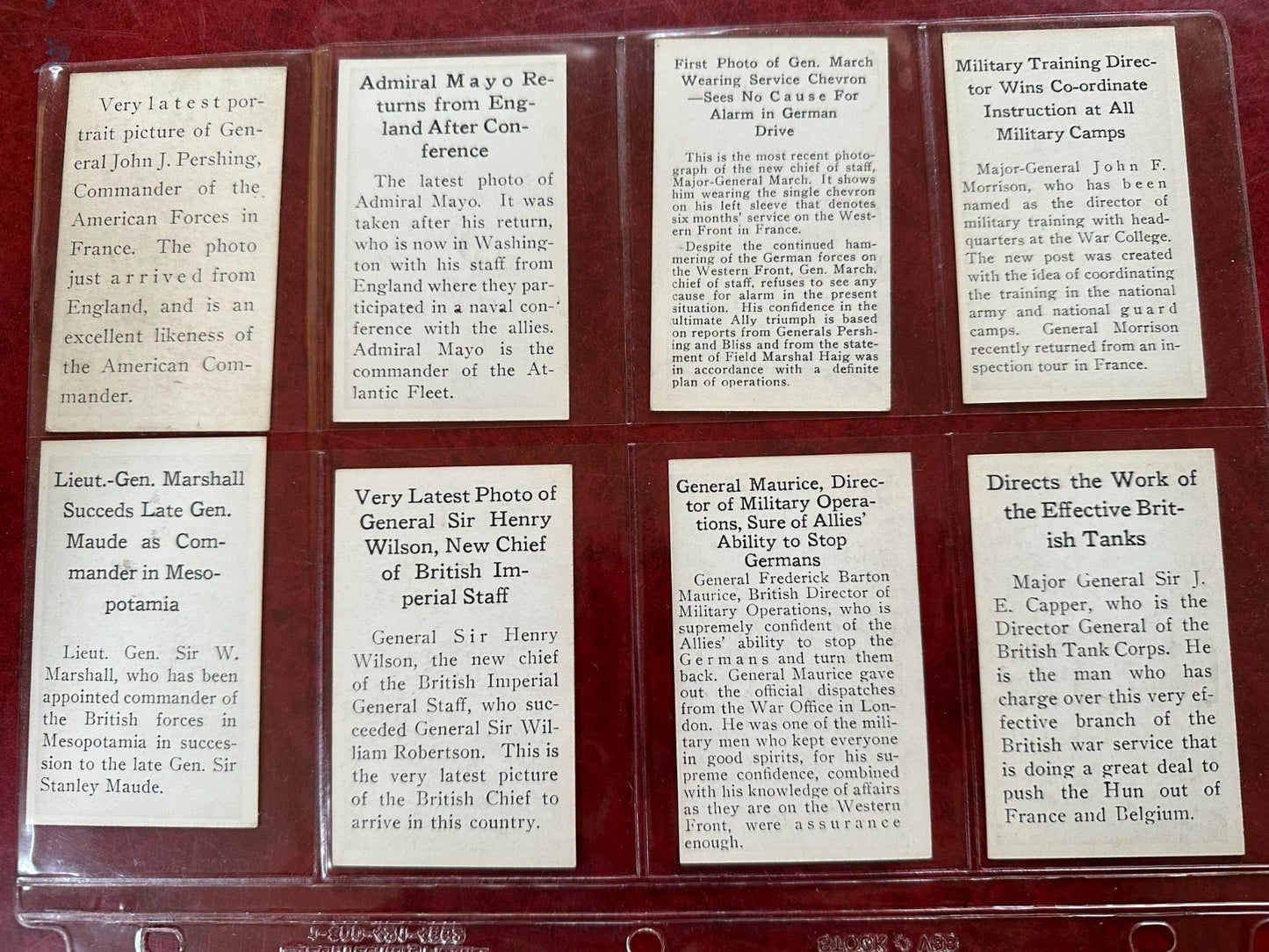 W641 LEADING GENERALS of the ALLIED ARMIES Complete Set (40) w/ Pershing6