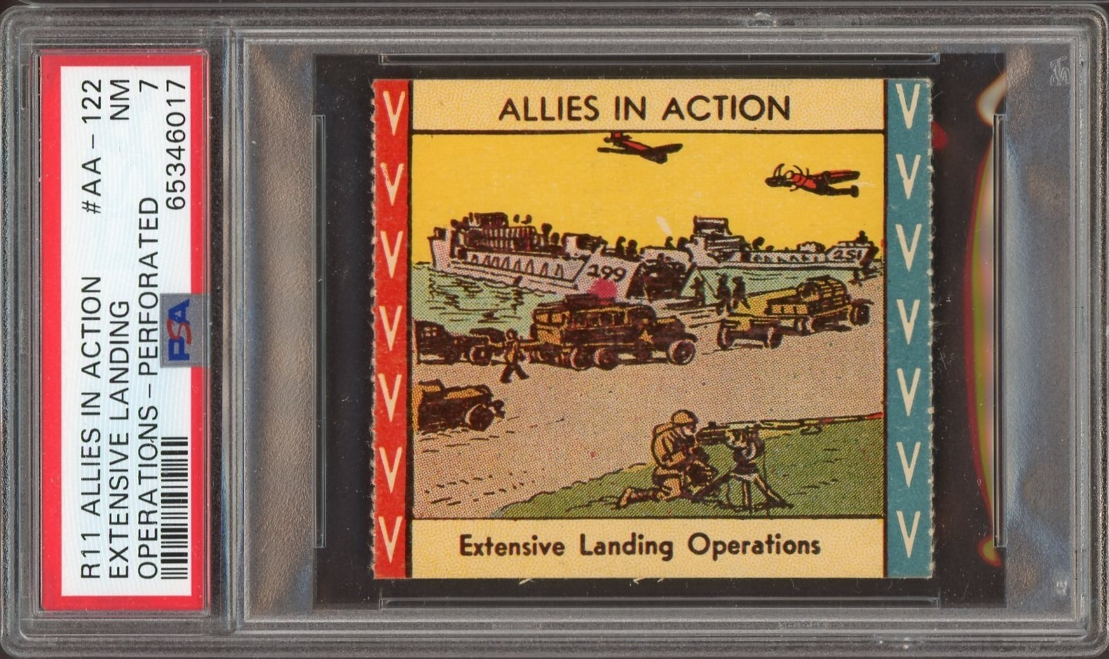 R11 WH Brady Allies In Action #AA-122 Extensive Lansing Operations (PSA 7 NM)0