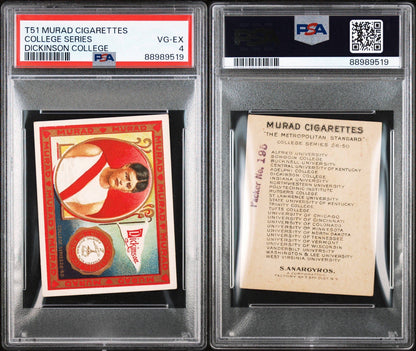 1909 T51 MURAD COLLEGE SERIES Dickinson College (PSA 4 VG/EX)2