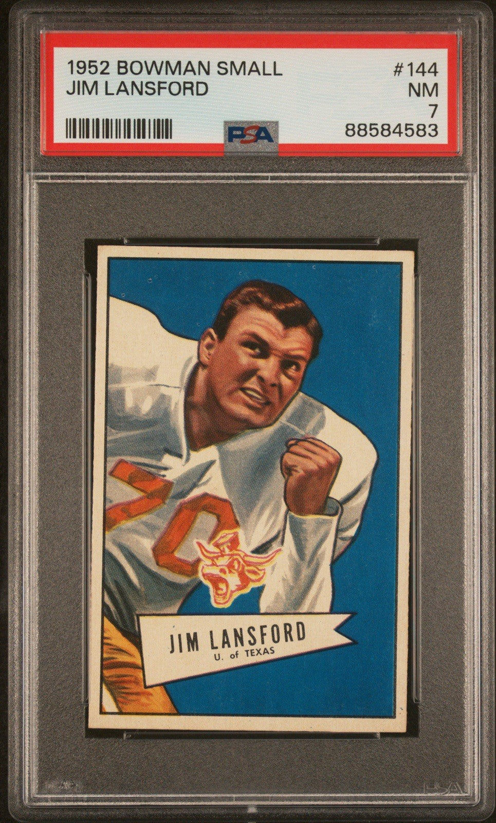 1952 Bowman Small Football #144 Jim Lansford (PSA 7 NM) Rookie0