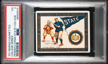 1909 T51 MURAD COLLEGE SERIES Pennsylvania State College (PSA 3 VG) Baseball