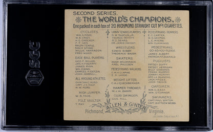 Set of (8) 1888 N43 Allen & Ginter World Champions CYCLISTS (SGC GRADED) 4.62512