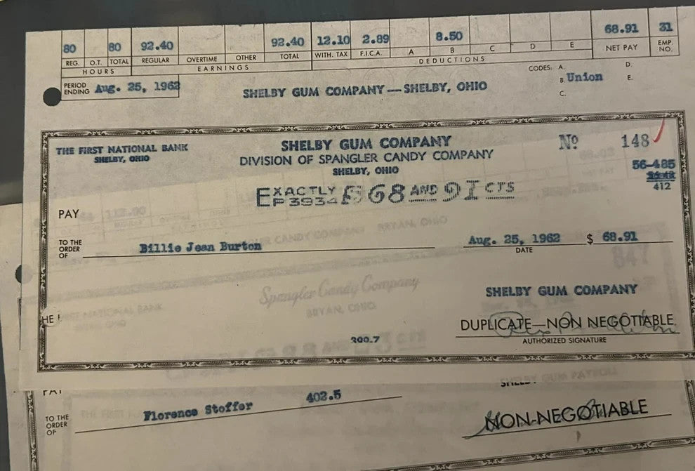 Shelby Gum Company 1924 Stock Certificate, Letterhead, Checks11