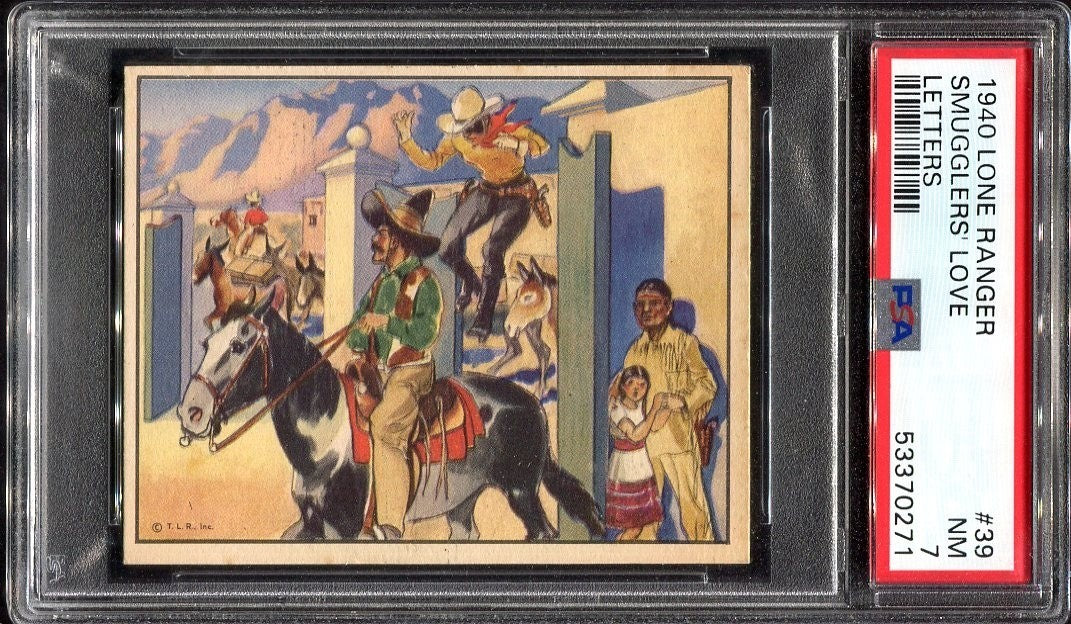 1940 Gum, Inc. LONE RANGER High Number #39 Smuggler's Love (PSA 7 NM)0